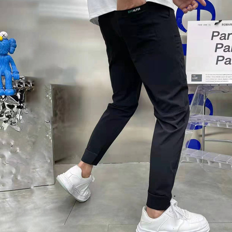 Strækbare Skinny fit Cargobukser med multilommer (Herre)