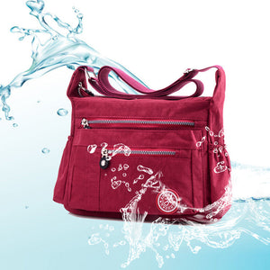 Vandtæt nylon skuldertaske