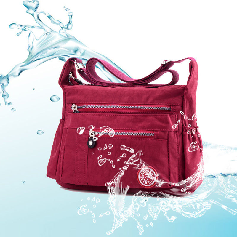 Vandtæt nylon skuldertaske