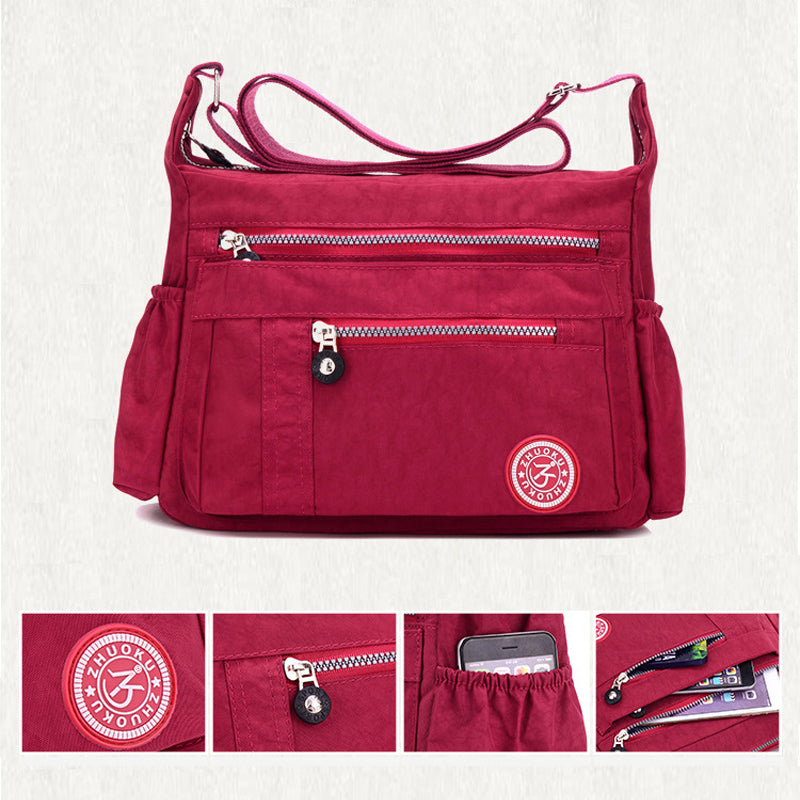 Vandtæt nylon skuldertaske