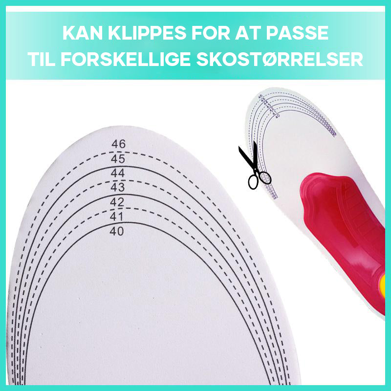 Fodindlæg til støtte for fodsøjler