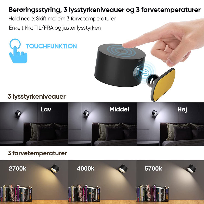 Magnetisk væglampe