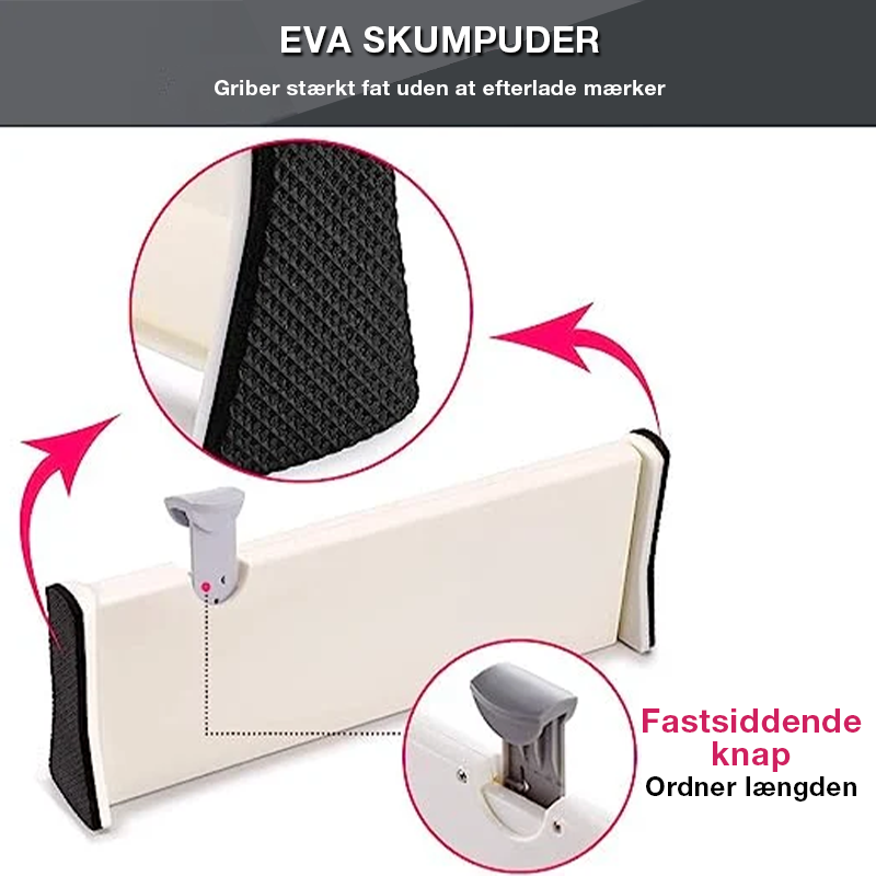 Skillevægge til garderobeskuffer