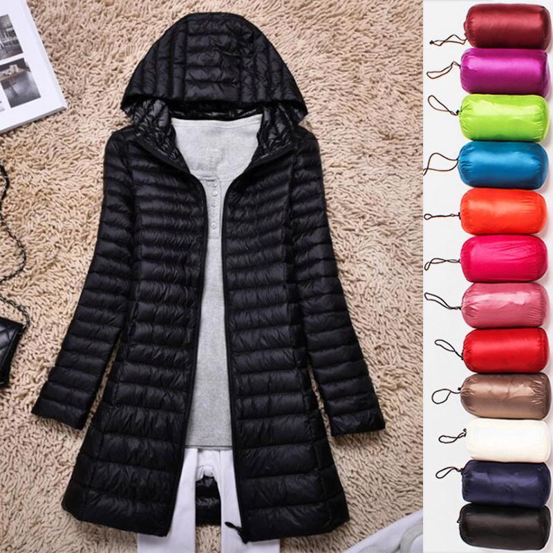 Letvægts mellemlang jakke til kvinder