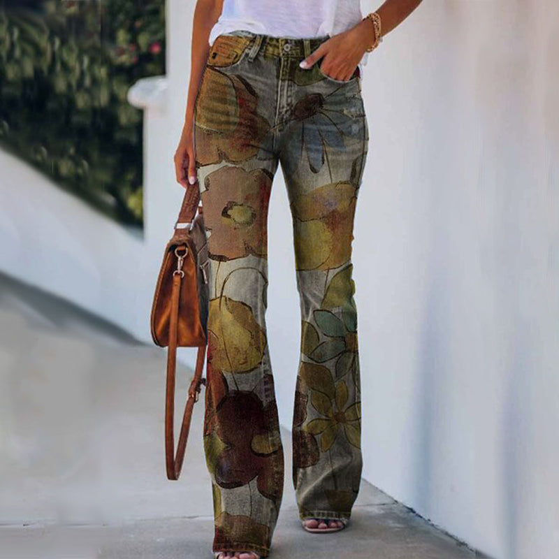 Flare jeans med 4 knapper
