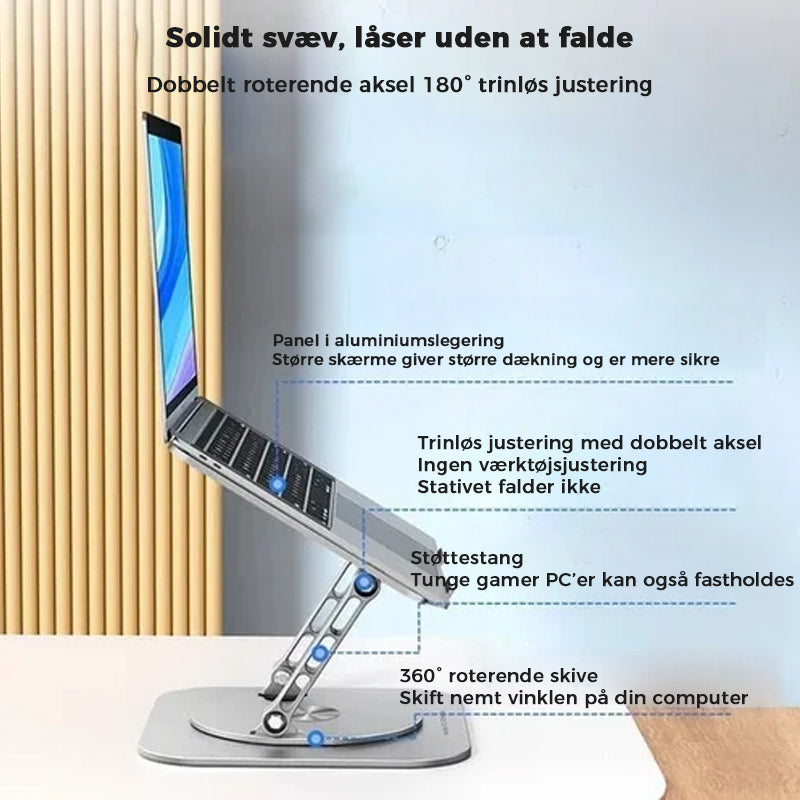 Aluminum alloy rotating laptop mount