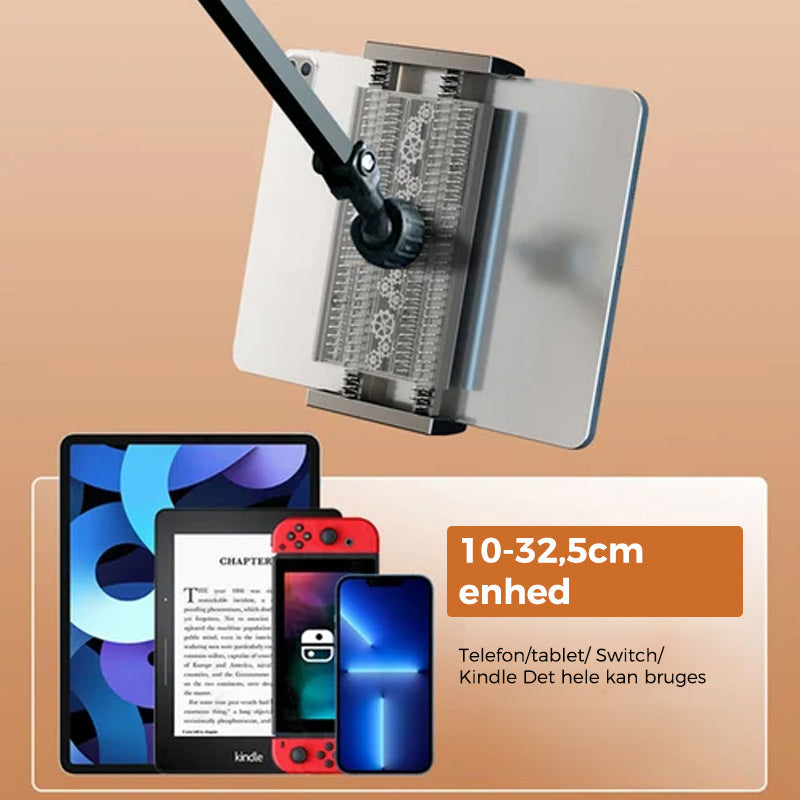 Udtrækkelig og skjult sengestelsmonteret telefon/tabletholder