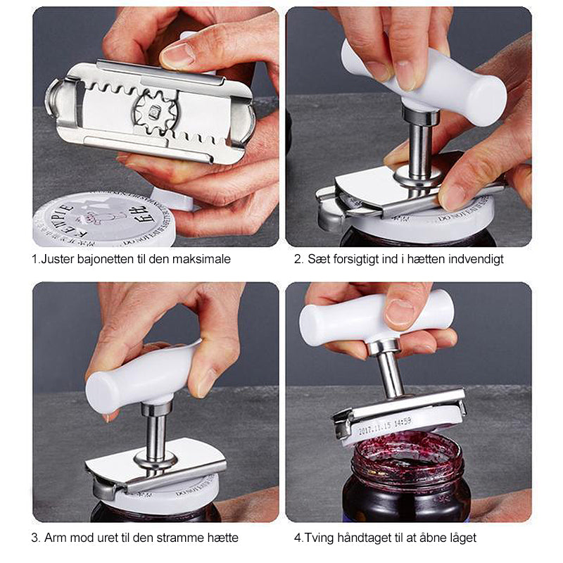 Størrelse justerbar rustfrit stål dåseåbner flaske Tin Cap