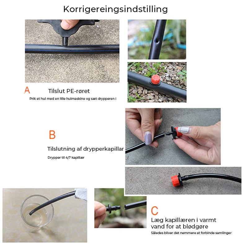 Justerbare sprinklere til kunstvanding