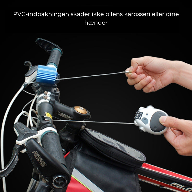 Tyverisikret teleskopisk kabellås