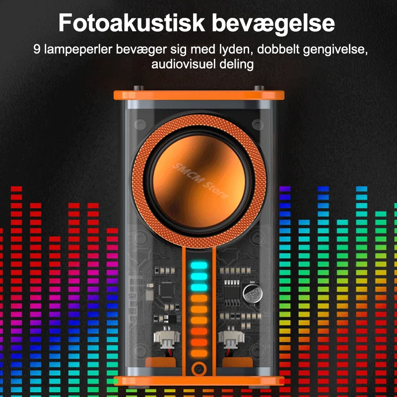 Gennemsigtig Mecha trådløs Bluetooth-højttaler