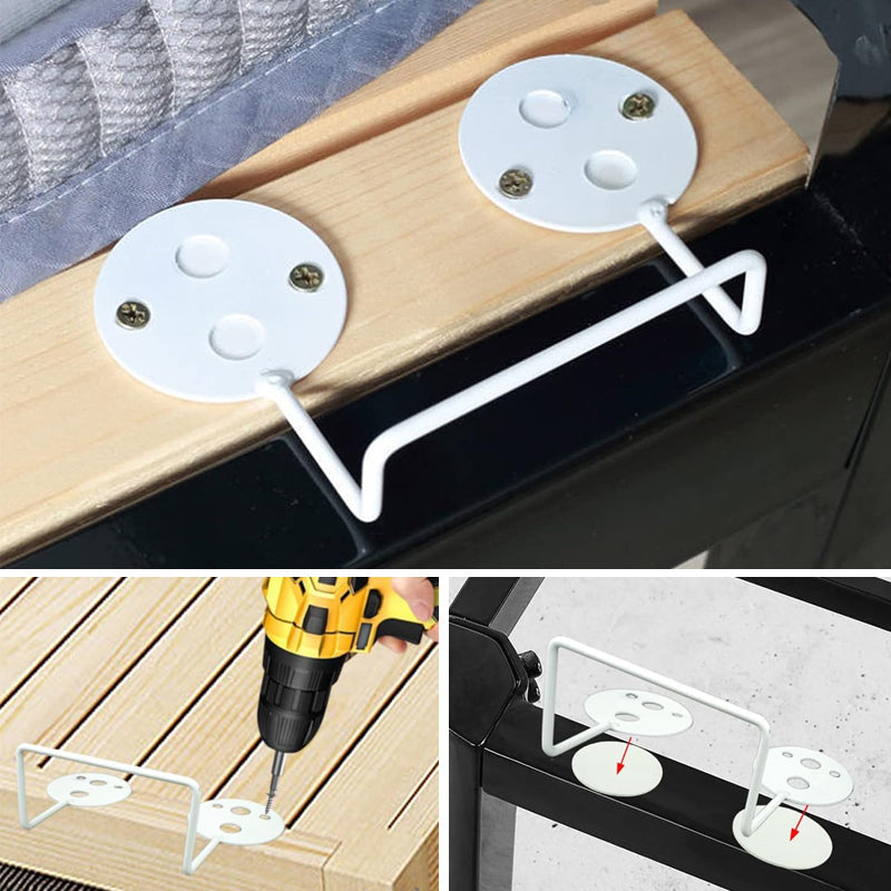 Skridsikre fastgørelsesbøjler til madras