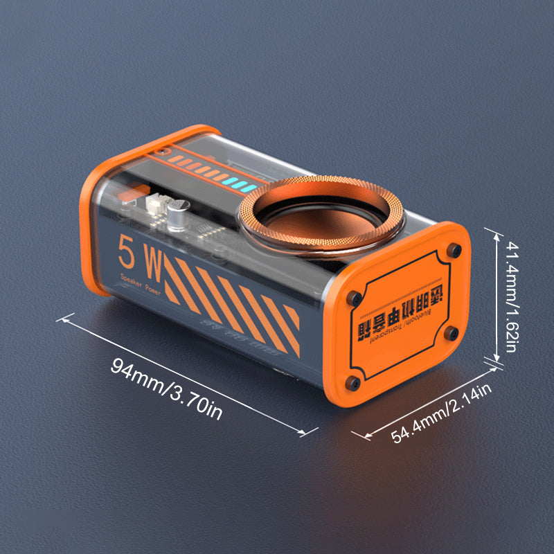 Gennemsigtig Mecha trådløs Bluetooth-højttaler