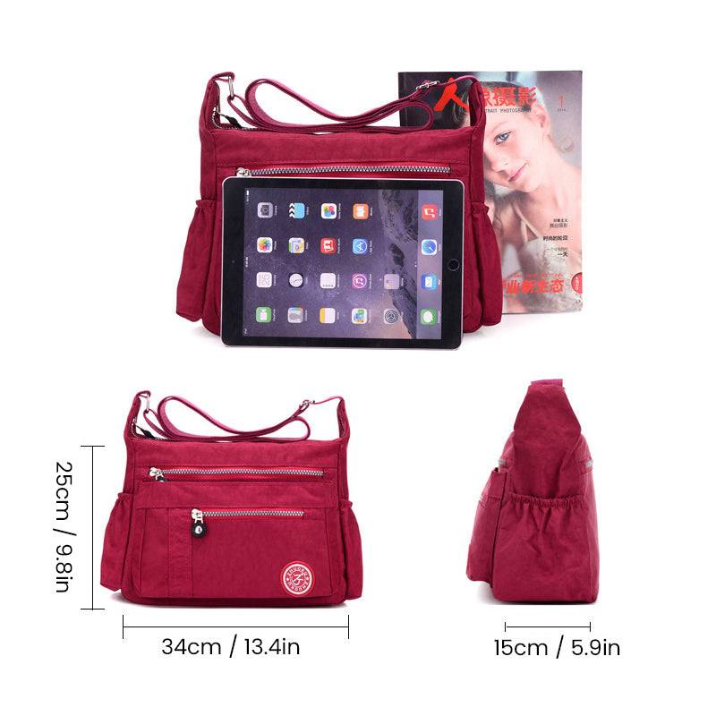 Vandtæt nylon skuldertaske