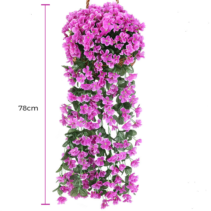 Kunstig blomsterkurv til ophængning