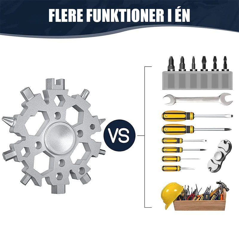 Multifunktionelt snefnugsformet Lommeværktøj