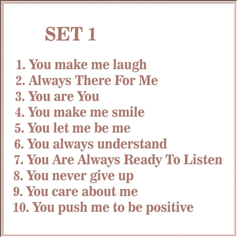 "Reasons Why You Are My Friend" Venskabsgave
