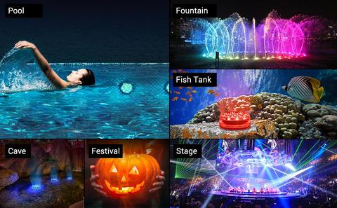 Dykbar LED pool lys