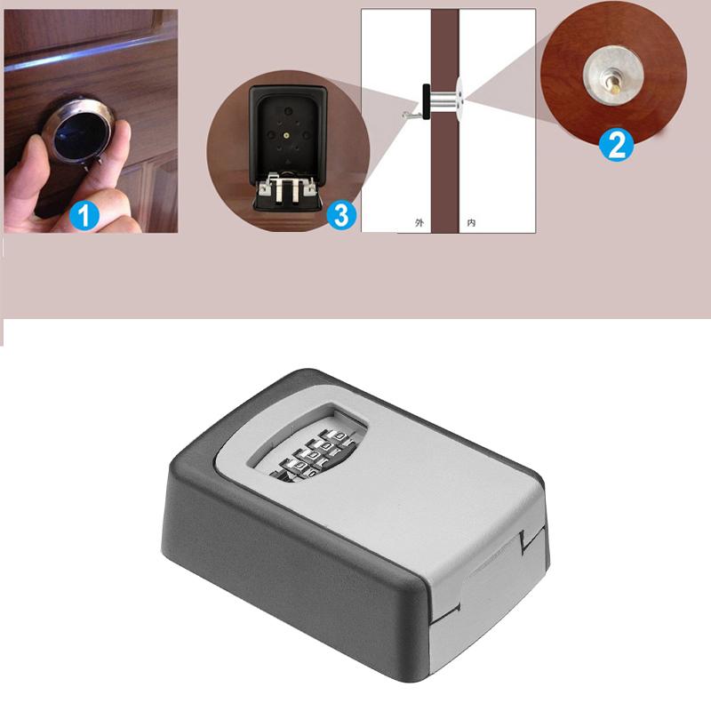 Vægmonteret nøgleboks med kodelås