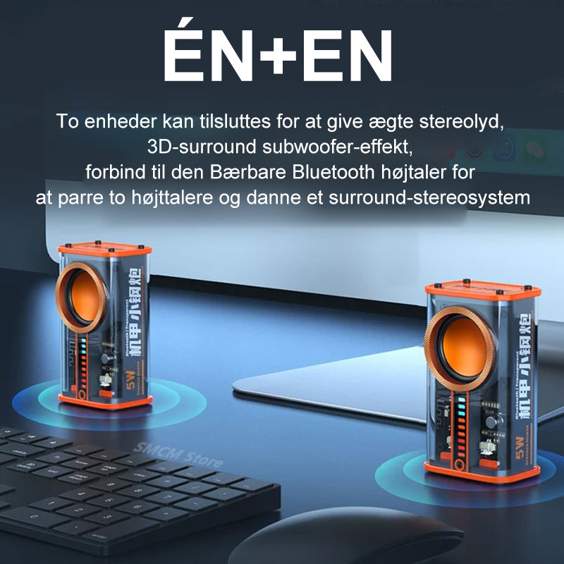 Gennemsigtig Mecha trådløs Bluetooth-højttaler