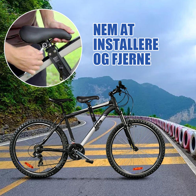 Frontmonteret cykelstol og gelænder til børn