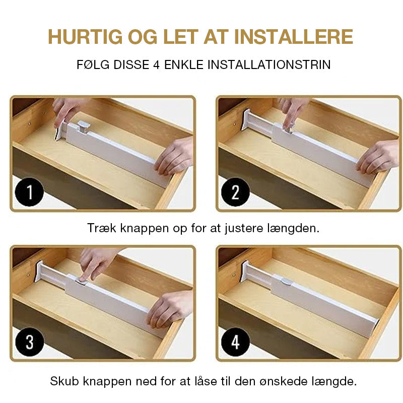 Skillevægge til garderobeskuffer