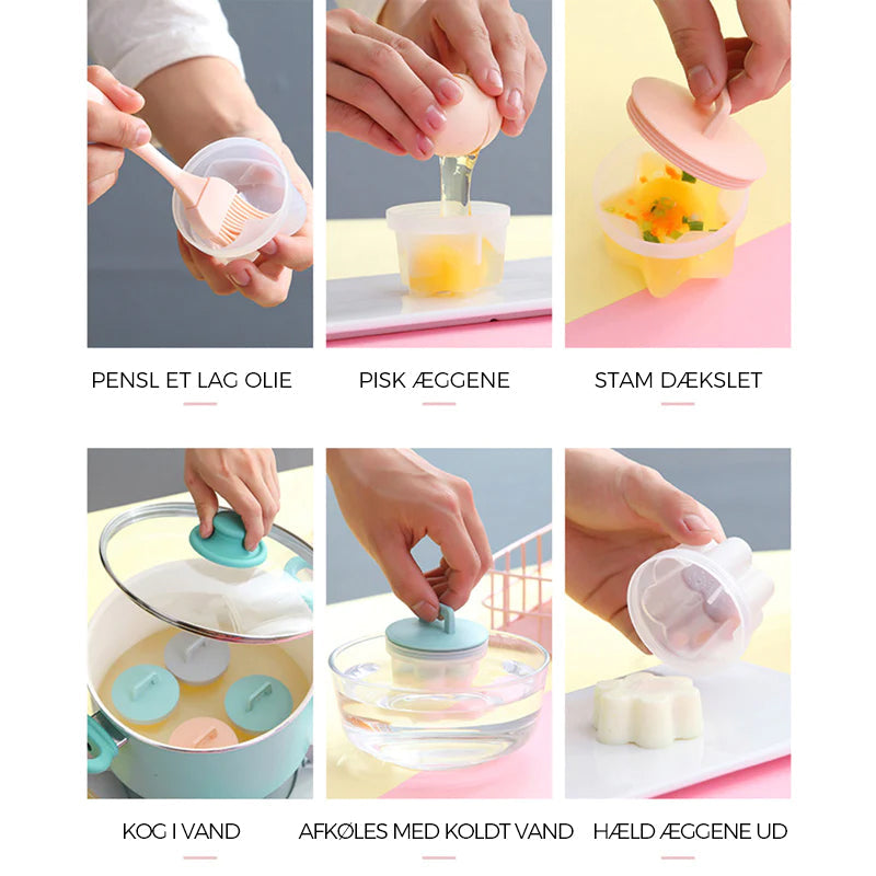 Æggeforme med pensel og låg