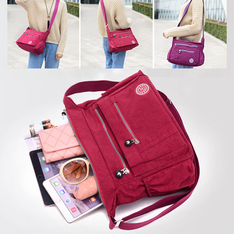 Vandtæt nylon skuldertaske