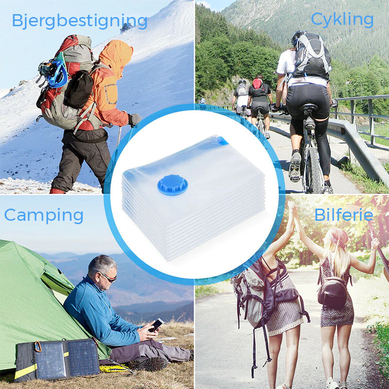 Vakuumopbevaringsposer med luftpumpe