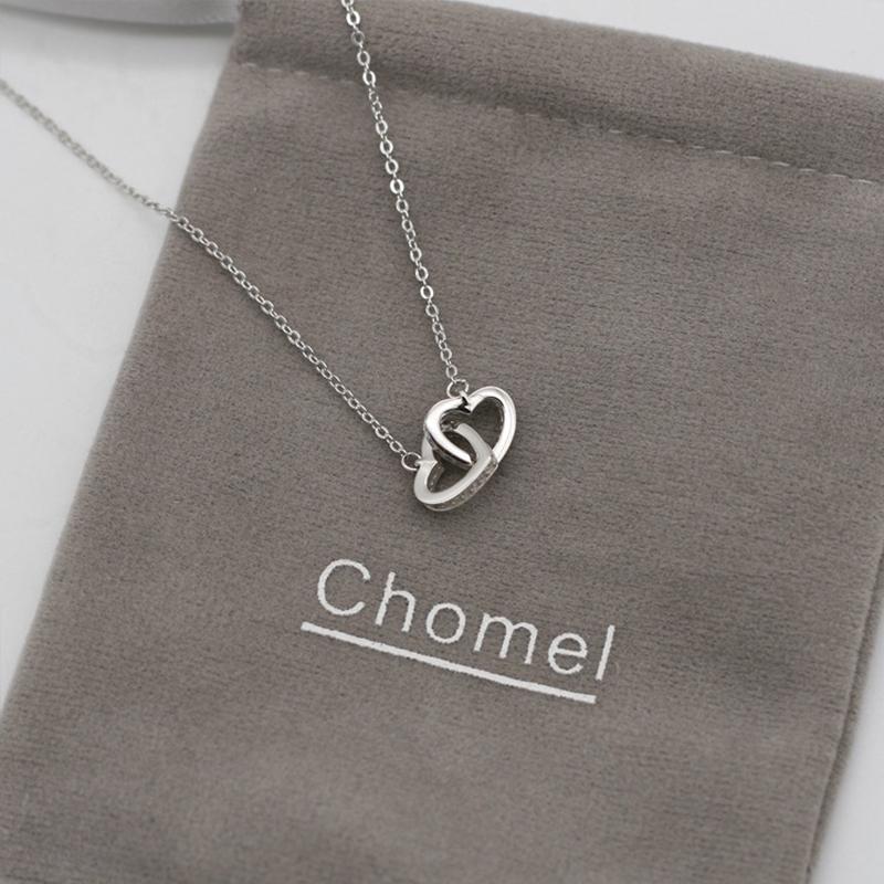 Sammenlåsende hjerter halskæde