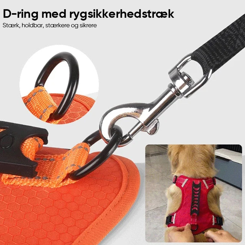 Reflekterende hundevest med sele