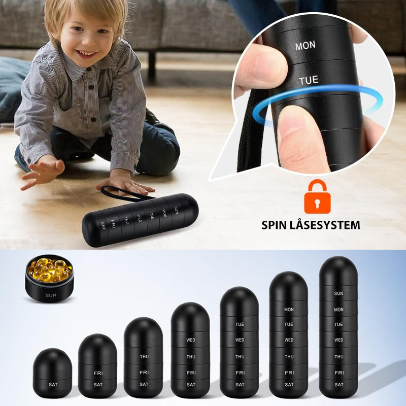 Praktisk 7 dages rejsepilleetui