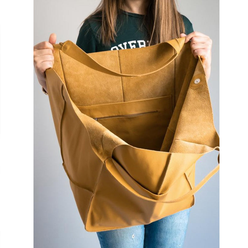 Kvinder Oversize Weekender læder håndtasker