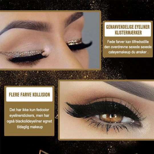 Vandtæt og genanvendelig eyeliner og øjenvipper klistermærke