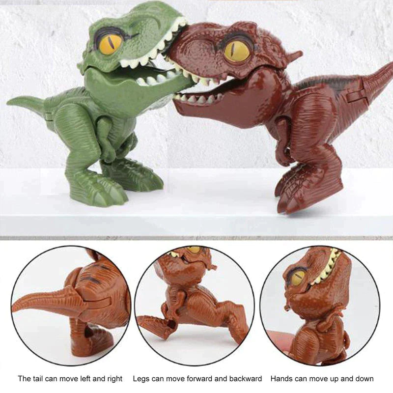 Fingerbidende Dinosaur-animeret actionfigurs legetøj