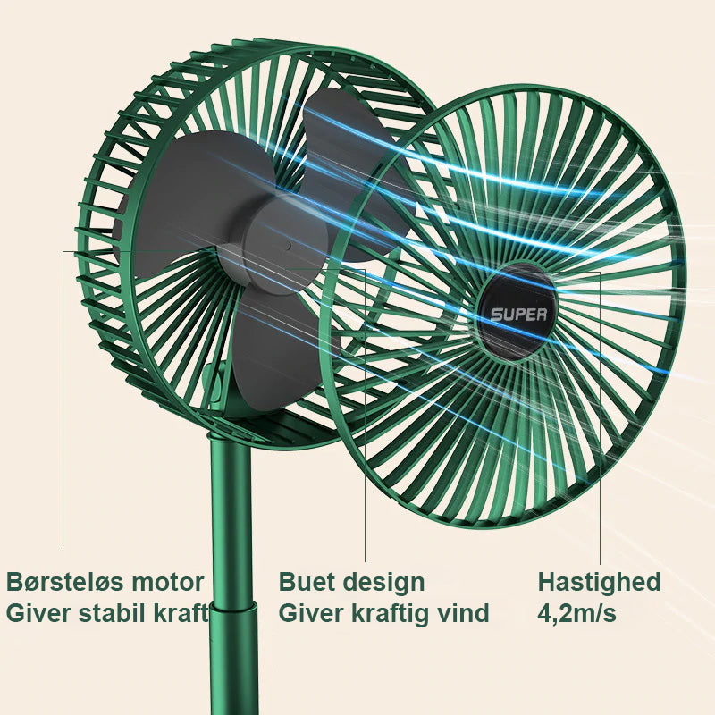 Mini teleskopisk foldeventilator