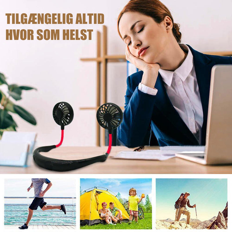 Genopladelige mini-halsventilatorer