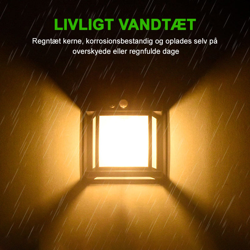 Solcelledreven væglampe i tungsten