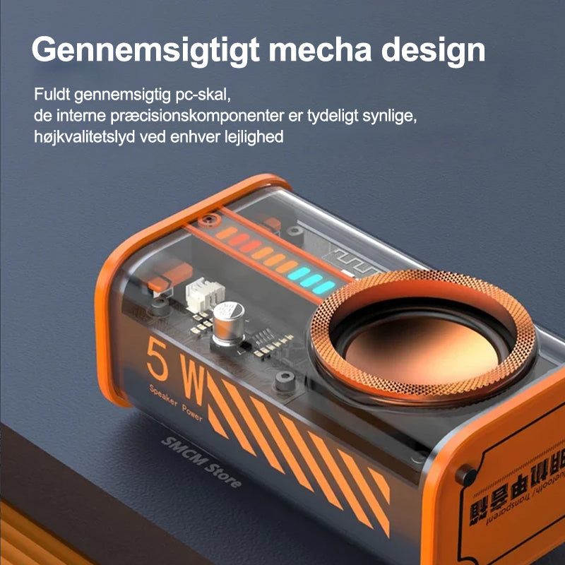 Gennemsigtig Mecha trådløs Bluetooth-højttaler