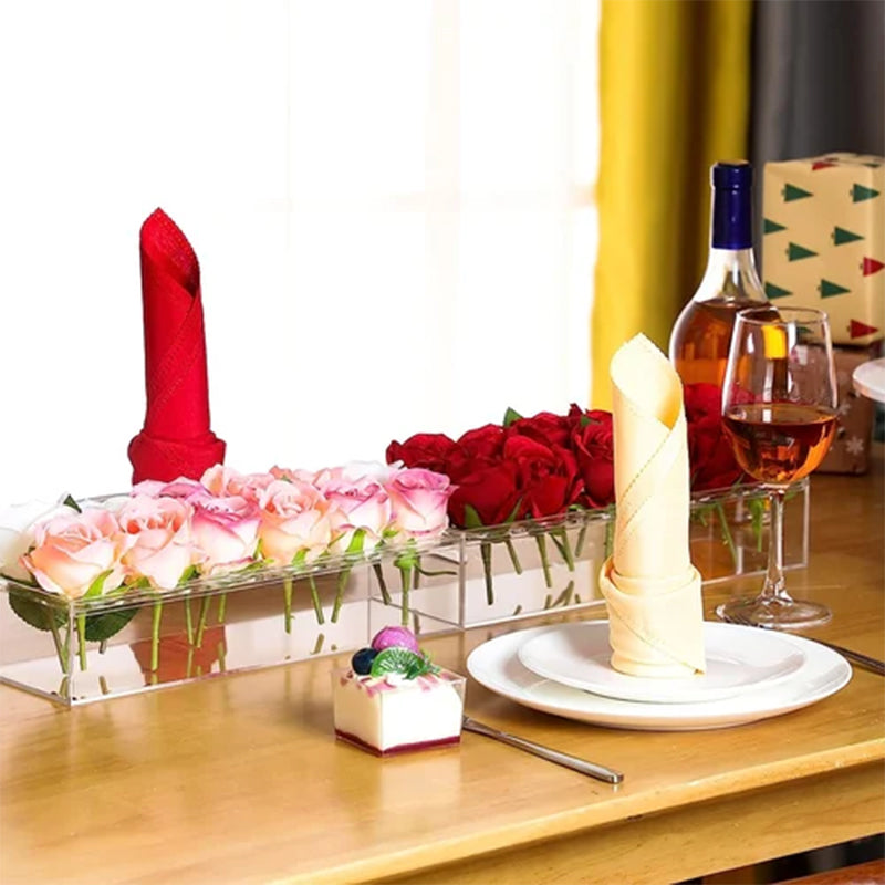 Gennemsigtig akrylblomstervase