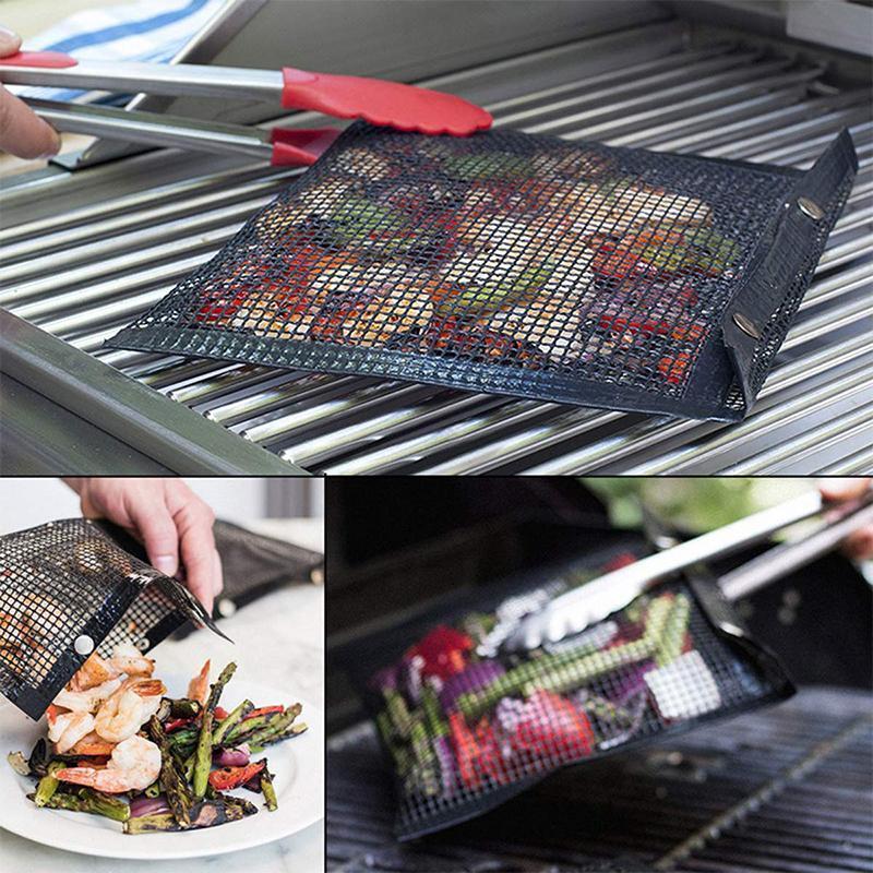 Genanvendelige non-stick BBQ Mesh Grill tasker