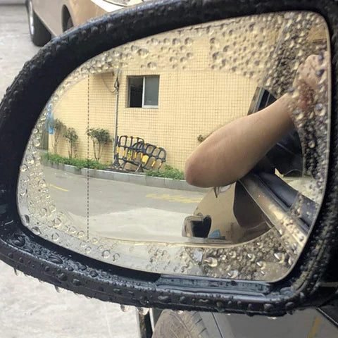 Regntæt film til bilens sidespejle