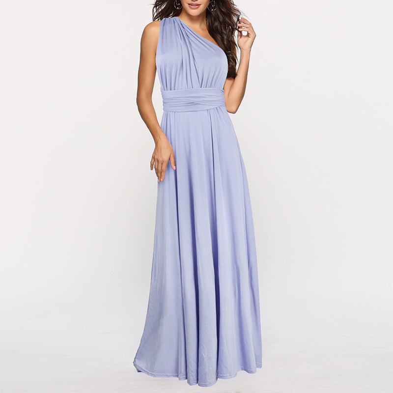 Rygløs kjole med bindestrop