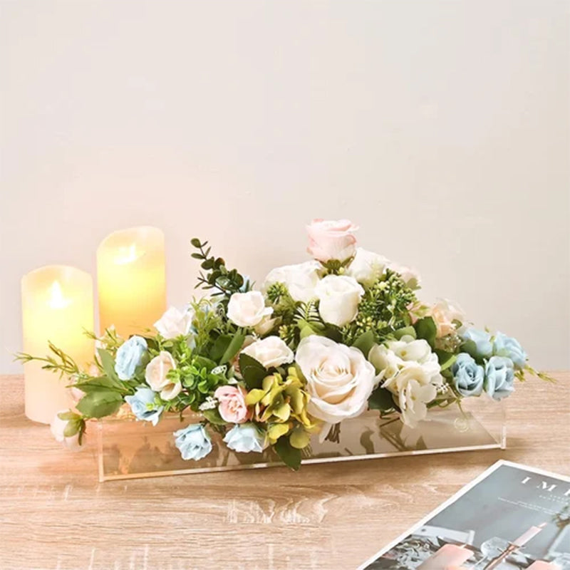 Gennemsigtig akrylblomstervase