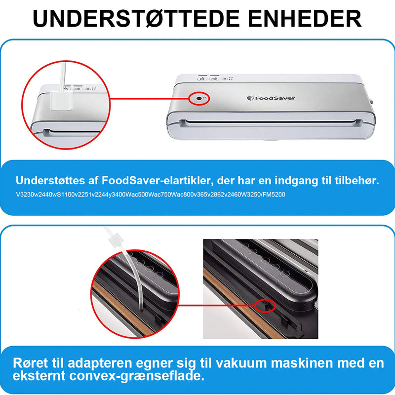 Krukkeforsegler og tilbehørsslangesæt