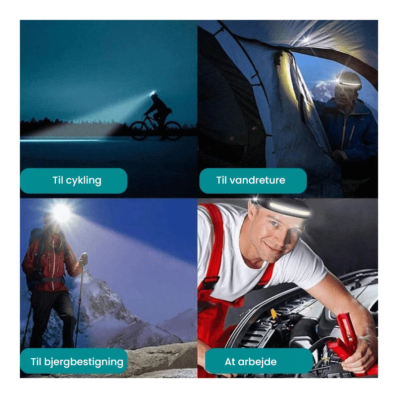 USB genopladelig pandelampe