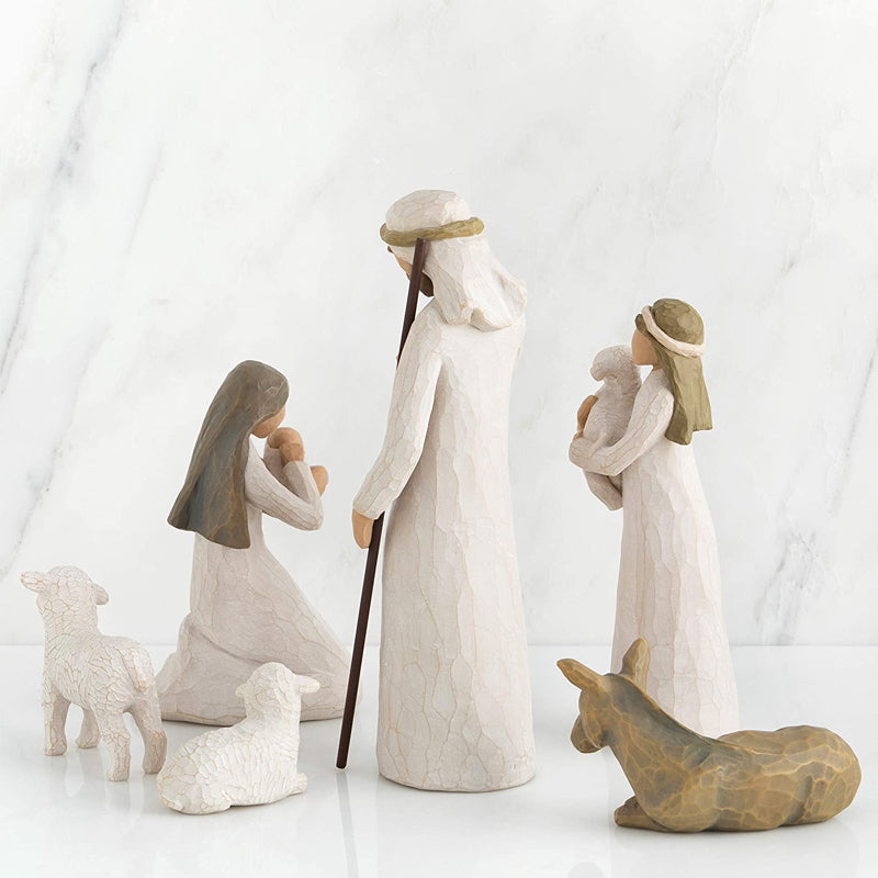 Willow Tree Nativity Figurines 6 PCs Resin Easter Ornament