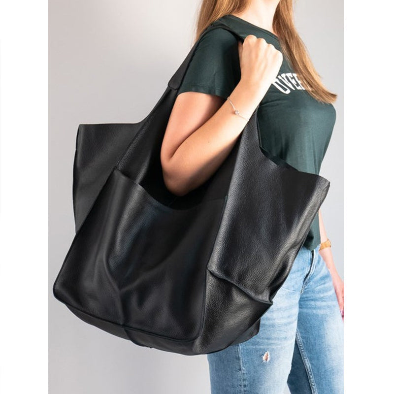 Kvinder Oversize Weekender læder håndtasker