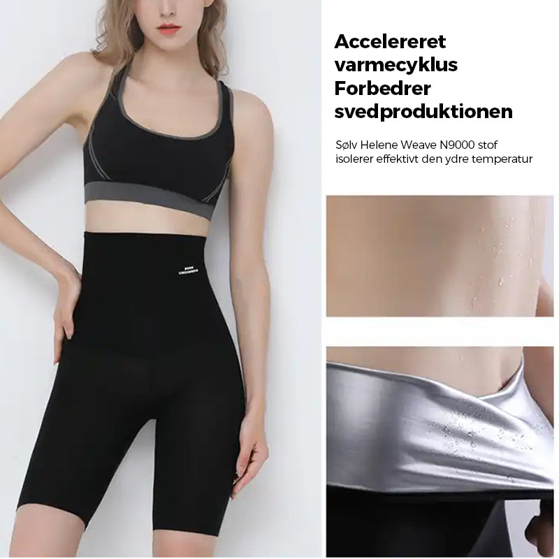 Højtaljede yogabukser med mavekontrol