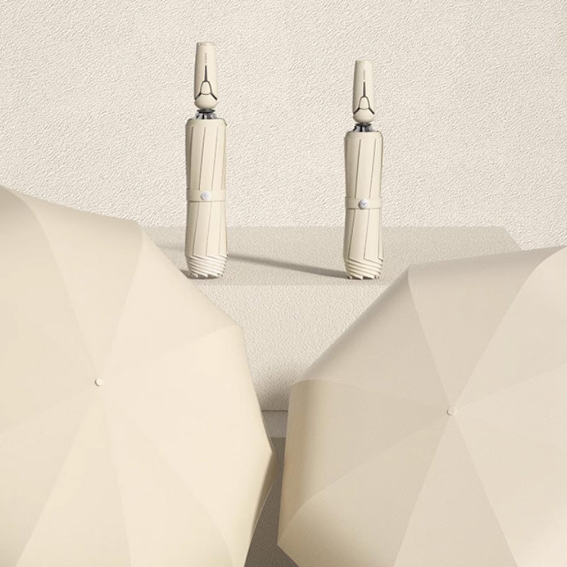 Trefoldig Selvåbnende og -lukkende paraply med spænde